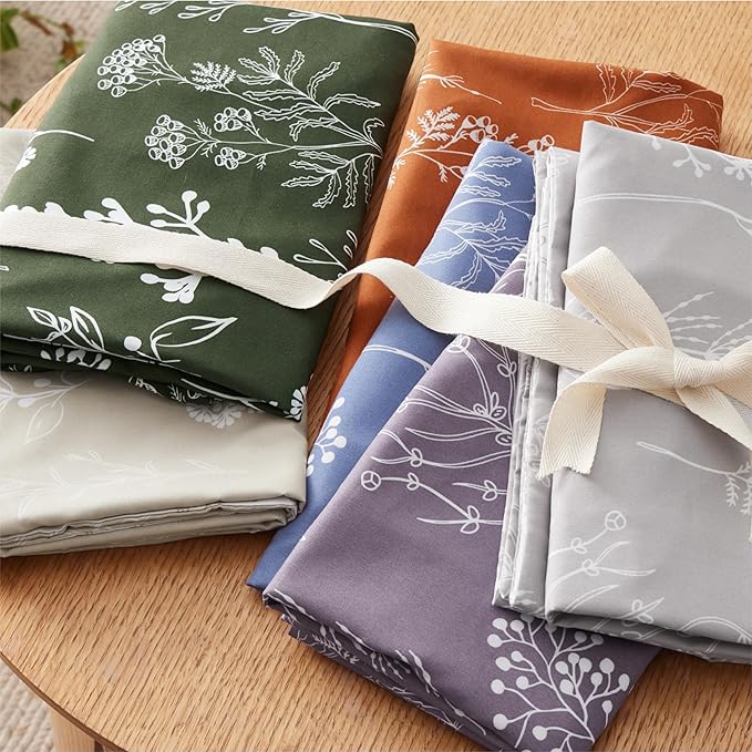 Bedsure Duvet Cover Queen Size - Reversible Grayish Purple Queen Duvet Cover Set with Zipper Closure, 3 Pieces Cute Floral Patterned Bedding Set with 8 Corner Ties and 2 Pillow Shams