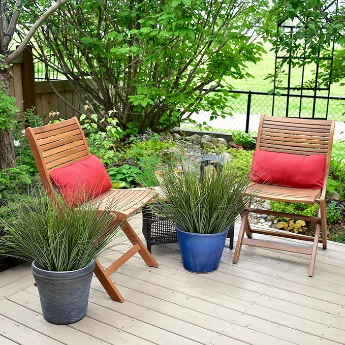 48PCS 17.3" Fake Plants Artificial Wheat Grass Greenery Plastic Plants Fake Grass Artificial Plants for Outdoor Decor Artificial Plant with Greenery Stems for Indoor Home Decoration