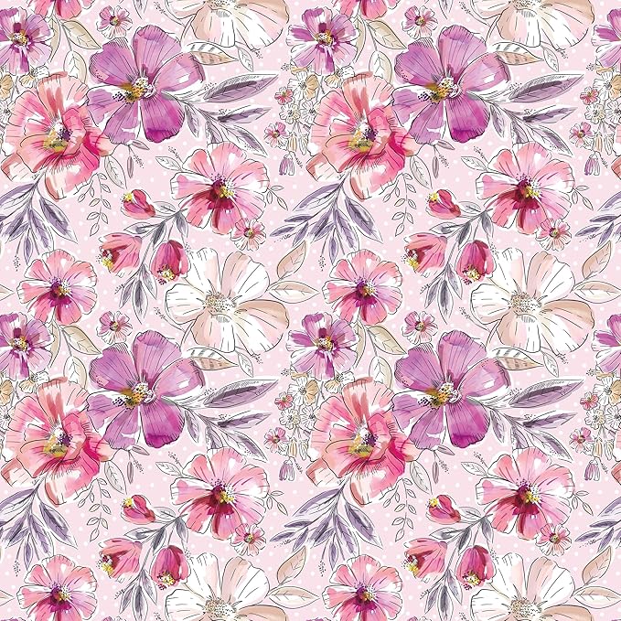 Jillson Roberts Gift Wrap, Fabulous Floral (8 Rolls 5 feet x 30 inches)