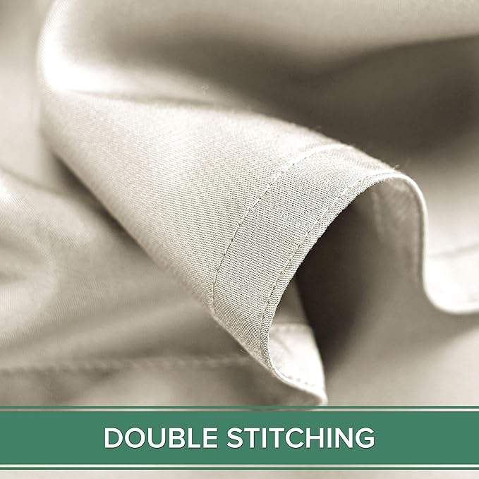 Pure Bamboo Twin Sheets, Genuine 100% Organic Viscose Derived from Bamboo Bed Sheet Set, Luxuriously Soft & Cooling, Double Stitching, 2 Year Quality Promise (Twin, Ivory)