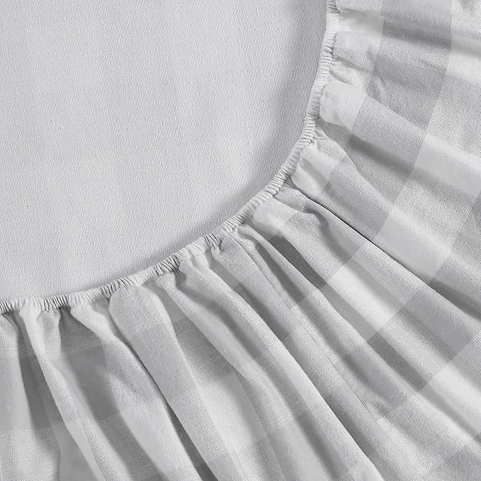 Eddie Bauer - King Sheets, Cotton Flannel Bedding Set, Brushed For Extra Softness, Cozy Home Decor (Lakehouse Plaid, King)