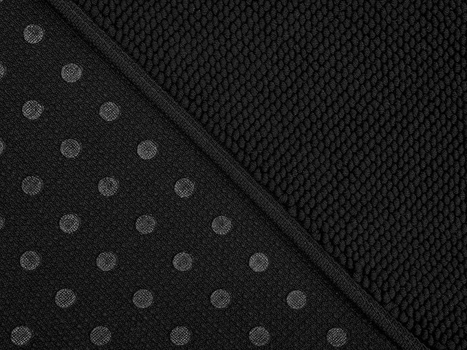 Cotton Paradise 100% Cotton Turkish Bathmat Rug, Soft Absorbent Quick Dry Non Slip, 20x34 Bathmat Rug, Coal Black