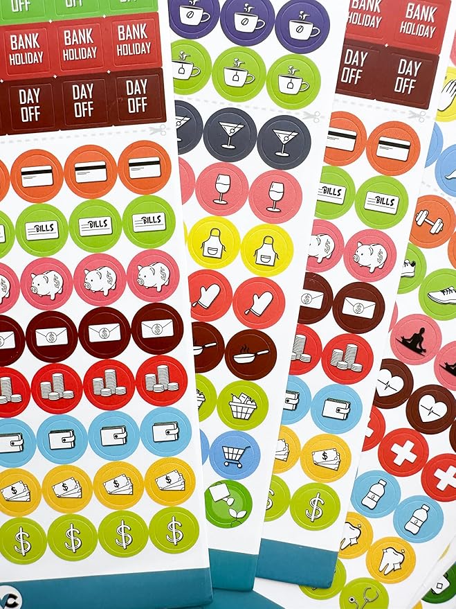 Vladi Creative Busy Mom Planner Stickers - 2190+ pcs, 18 Sheets, Decorative & Productivity-Boosting Colorful Stickers for Journals, Calendars, Scrapbooking, Time Management, & DIY Planner Decoration