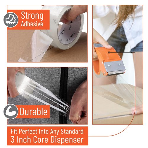 Mr. Pen Packing Tape - Heavy Duty Clear Shipping Tape, 2” Wide, 60 Yards, 8 Pack