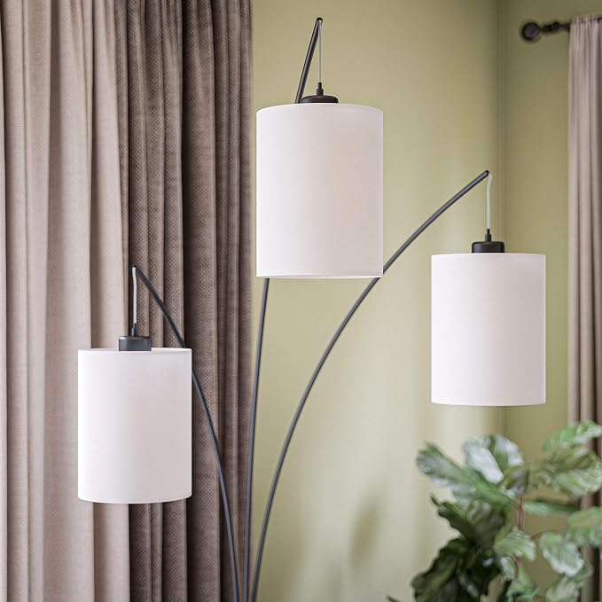 Kenroy Home Leah Modern Arc Floor Lamp, Black, 87.5 Inch Height, 31.5 Inch Width, 31.5 Inch Depth