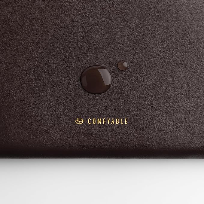 Comfyable Slim Protective Laptop Sleeve Compatible with 13/13.3/14 Inch MacBook Air & MacBook Pro, Mac Travel Case, Laptop Pouch, Slim PU Leather Cover M5/M4/M3/M2/M1 2025-2021, Chocolate