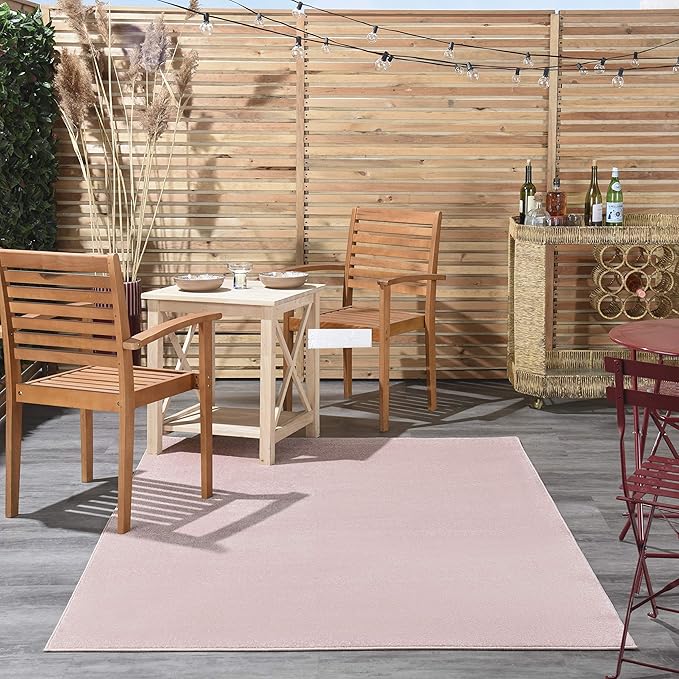 Nourison Home Nourison Essentials Pink 4' x 6' Area Rug - Easy Clean, Non Shedding, Bed Room, Living Room, Dining Room, Kitchen (4' x 6')