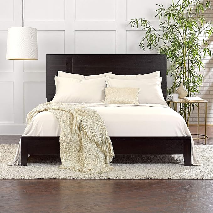 Pure Bamboo Full Sheets, Genuine 100% Organic Viscose Derived from Bamboo Bed Sheet Set, Luxuriously Soft & Cooling, Double Stitching, 2 Year Quality Promise (Full, Ivory)