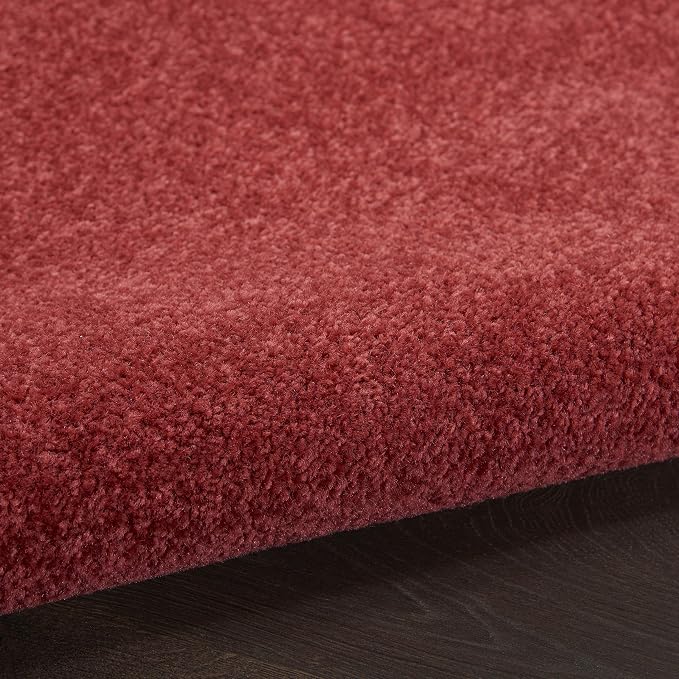 Nourison Home Nourison Essentials Brick Red 7' x Square Area Rug - Easy Clean, Non Shedding, Bed Room, Living Room, Dining Room, Kitchen (7' x Square)