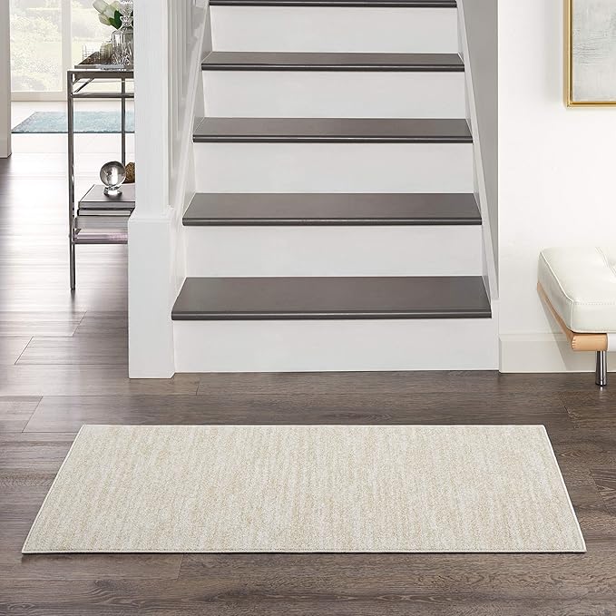 Nourison Home Nourison Essentials Ivory Beige 2' x 4' Area Rug - Easy Clean, Non Shedding, Bed Room, Living Room, Dining Room, Kitchen (2' x 4')