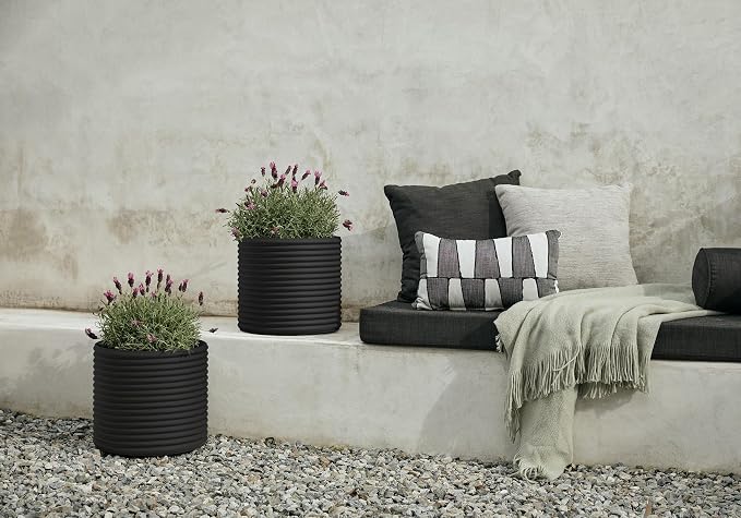 Veradek Mod Series 13" Short Planter for Patio & Backyard | Durable Plastic-Stone Material | Modern Décor for Plants & Flowers
