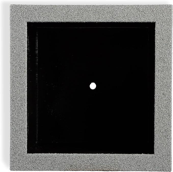 PolyStone Monterray Modern Outdoor/Indoor Square Planter, 23" L x 23" W x 19" H, Lightweight, Heavy Duty, Weather Resistant, Polymer Finish, Commercial Grade and Residential (Gray Granite)