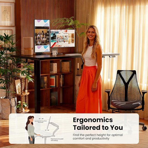 ErGear Electric Standing Desk - Height Adjustable Sit-Stand Home Office Desk, 71 x 30 Inches, Black