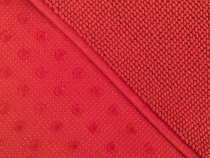 Cotton Paradise 100% Cotton Turkish Bathmat Rug, Soft Absorbent Quick Dry Non Slip, 17x24 Bathmat Rug, Red