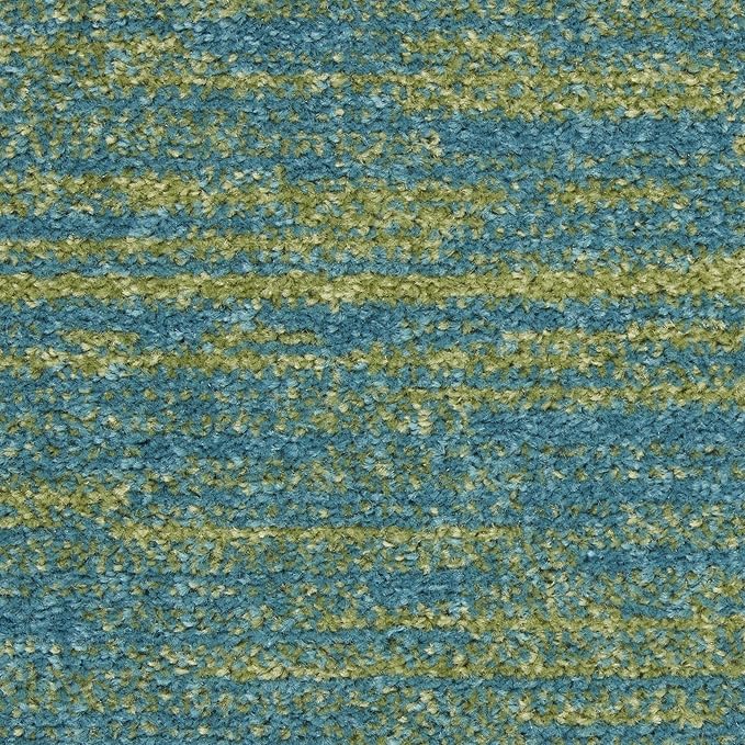 Nourison Home Nourison Essentials Blue Green 5' x 7' Area Rug - Easy Clean, Non Shedding, Bed Room, Living Room, Dining Room, Kitchen (5' x 7')