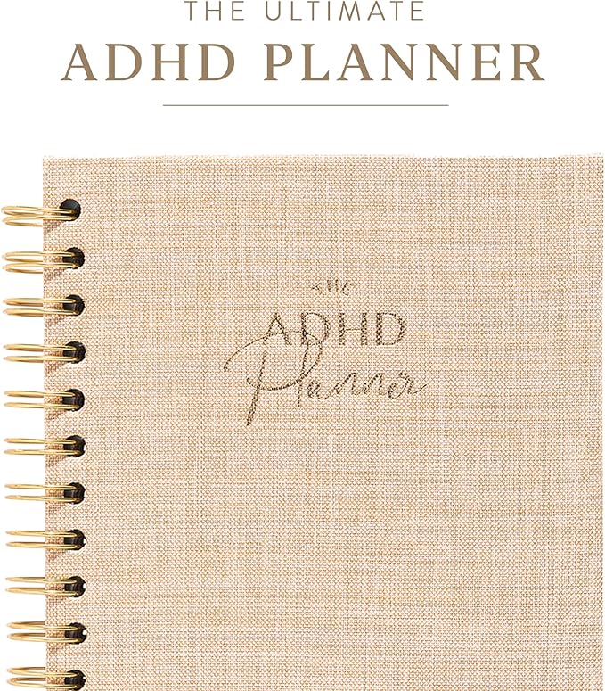 The ADHD Planner - Undated Daily Weekly Schedule Organizer Journal for Disorganized People - Habit Tracker Record Emotions & Mood - Academic Goals - Structure & Focus for Adults Brains (Spiral)
