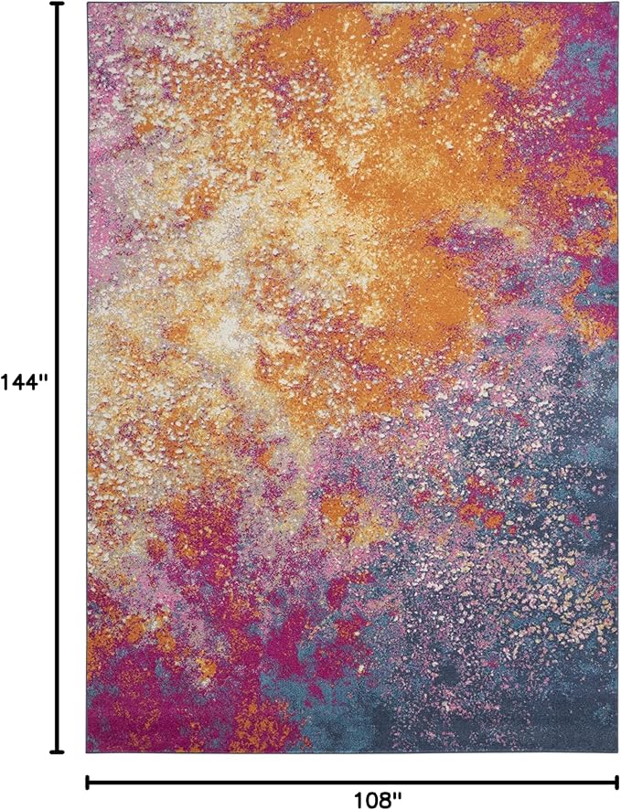 Nourison Home Passion 9' x 12' Multicolor Fabric Modern Area Rug (9' x 12')