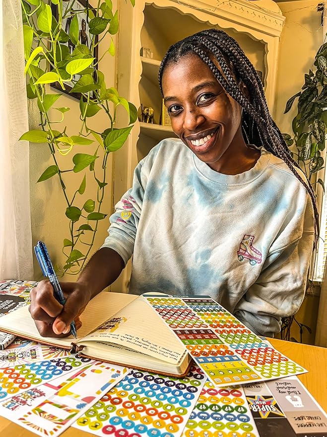 Vladi Creative Busy Mom Planner Stickers - 2190+ pcs, 18 Sheets, Decorative & Productivity-Boosting Colorful Stickers for Journals, Calendars, Scrapbooking, Time Management, & DIY Planner Decoration