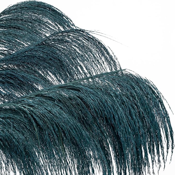 Pampas Grass Decor Tall,Long Pampas, Large Pompas Floral, Elegant Feather Flowers for Wedding Decorations, Living Room Decor (Natural Teal, 6pcs 43.3"(110cm))