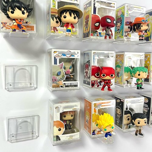 Collapsible Acrylic Shelf by Funko Pop - 10-Pack Display Case for Collectible Figures (4.5" x 3.5")
