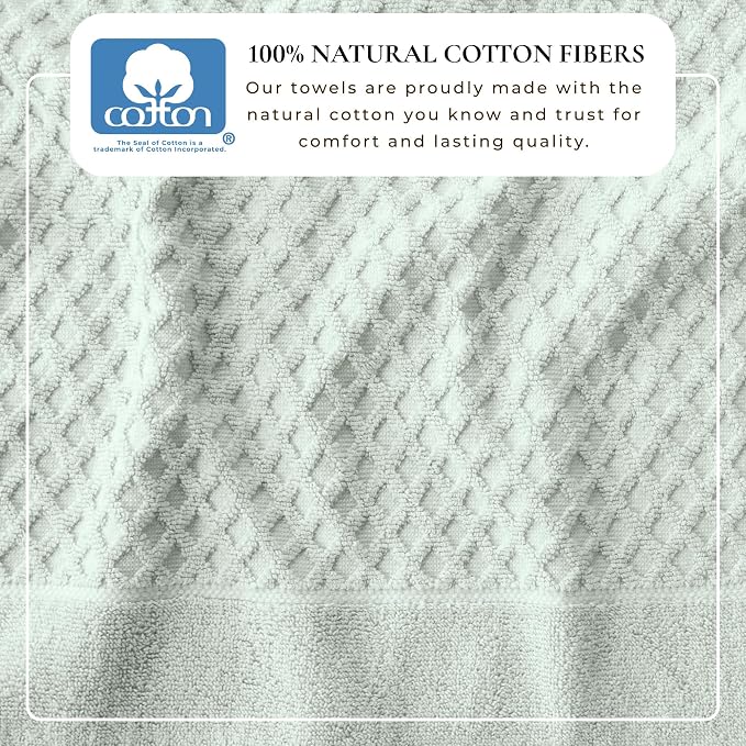 Great Bay Home Oversized Bath Sheets - 100% Cotton 2 Pack 68x35 Extra Large Towel - Absorbent, Durable, Quick-Dry Towels for Bathroom (Pastel Blue)