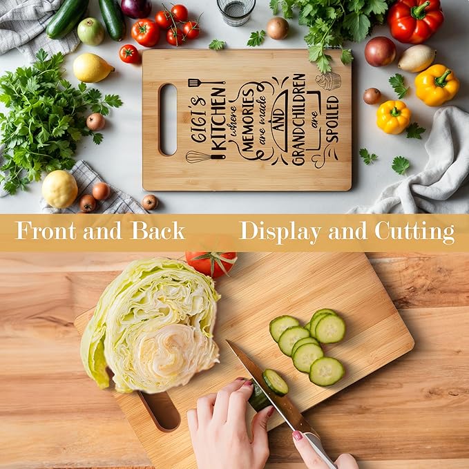 Gigi Gifts Cutting Board,Grandma Cutting Board For Gigi, Mother's Day Kitchen Gifts for Mom from Daughters Sons Kids, Gigi Grandma Decorative Chopping Board For Kitchen