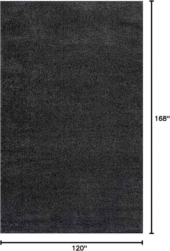 JONATHAN Y Haze Solid Low-Pile Black Indoor Area Rug 10x14, Coastal,Bohemian,Minimalist,Classic, Easy-Cleaning for Living Room,Bedroom,Kitchen,Pet Friendly,Non-Shedding (SEU100I-14)