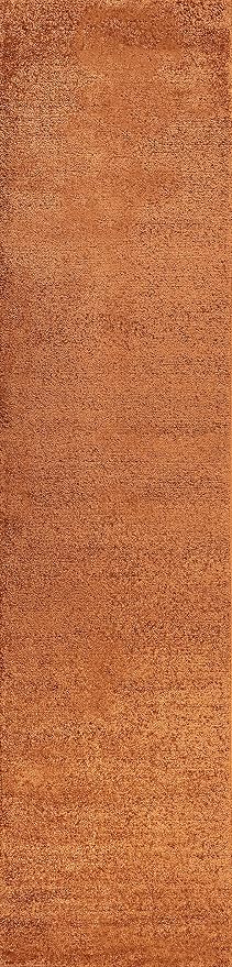 JONATHAN Y Haze Solid Low-Pile Orange Runner Rug 2x8, Coastal,Bohemian,Minimalist,Classic, Easy-Cleaning for Living Room,Bedroom,Kitchen,Pet Friendly,Non-Shedding (SEU100M-28)