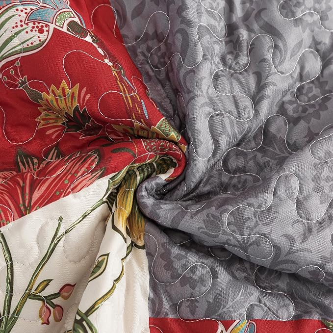 HoneiLife Quilt Set King Size - Lightweight Bedspreads 106x96, Microfiber Quilts 3-Piece, Patchwork Coverlet Western Bedding Sets All Season Quilts