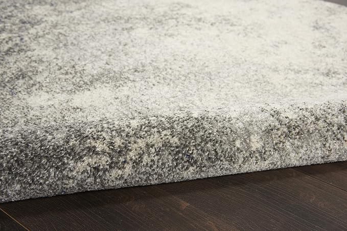 Nourison Home Passion Charcoal/Ivory 8' x 10' Area-Rug, Modern, Abstract, Easy-Cleaning, Non Shedding, Bed Room, Living Room, Dining Room, Kitchen (8x10)