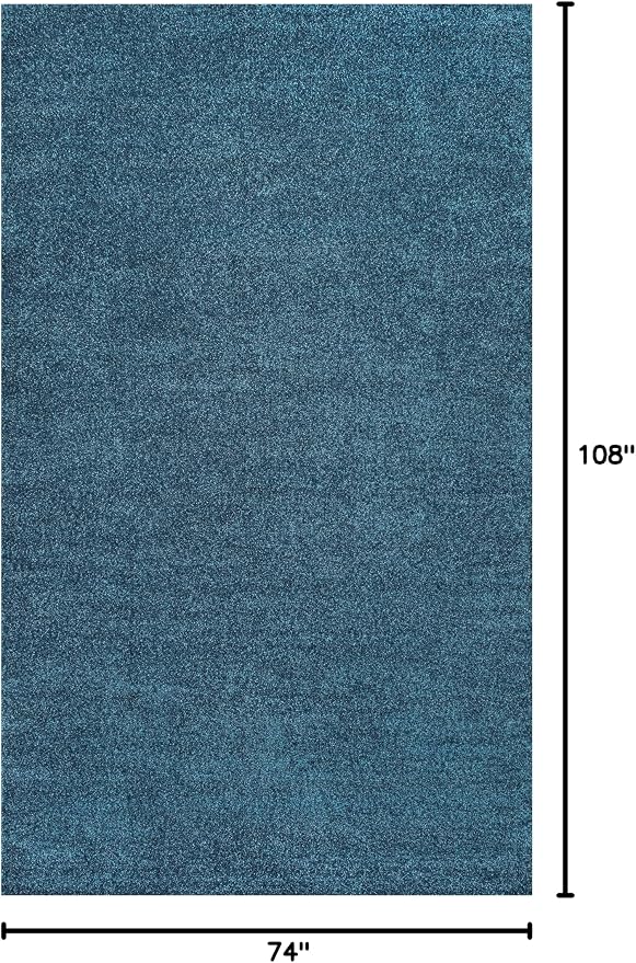 JONATHAN Y Haze Solid Low-Pile Turquoise Indoor Area Rug 6x9, Coastal,Bohemian,Minimalist,Classic, Easy-Cleaning for Living Room,Bedroom,Kitchen,Pet Friendly,Non-Shedding (SEU100H-6)