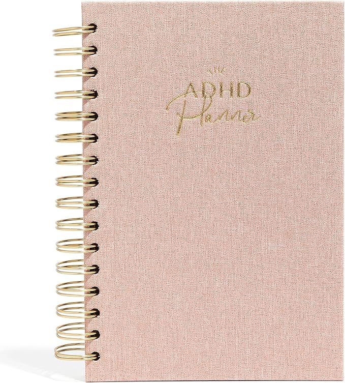 The ADHD Planner - Undated Daily Weekly Schedule Organizer Journal for Disorganized People - Habit Tracker Record Emotions & Mood - Academic Goals - Structure & Focus for Adults Brains (Spiral)