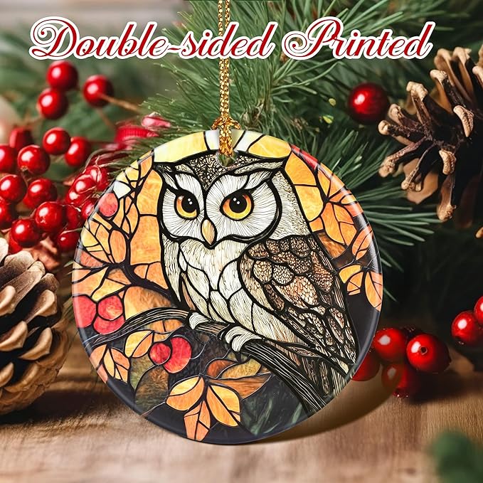 Christmas Ornaments, Owl Ornament, Christmas Tree Ornaments, Xmas Decorations, Holiday Decorations, Gifts for Owl Lovers, Holiday Party Gifts, and Xmas Gift Ideas