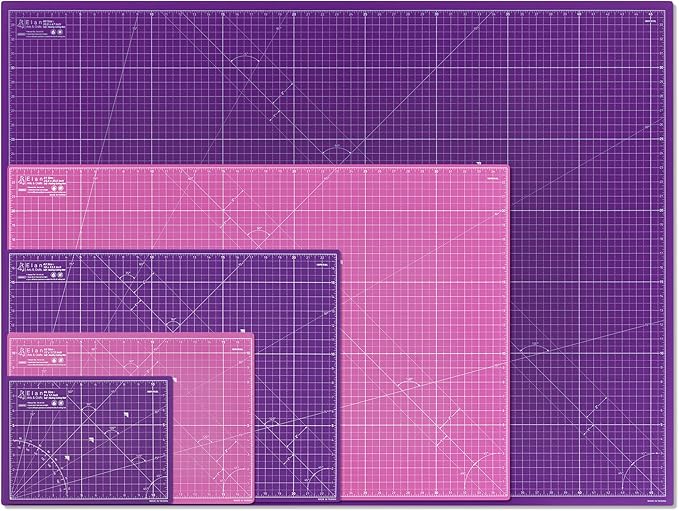 Elan Cutting Mat A0 Pink & Purple, Extra Large Self Healing Cutting Mat 36 x 48 Inch, 5-Ply Craft Board Pink, Hobby Board for Crafts 36x48 Inch