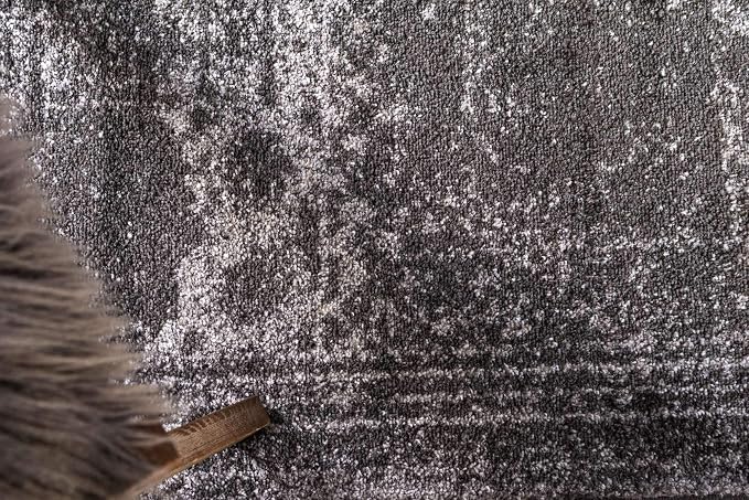 Unique Loom Bromley Collection Area Rug - Wells (7' 1" x 10' Rectangle, Dark Gray/ Gray)