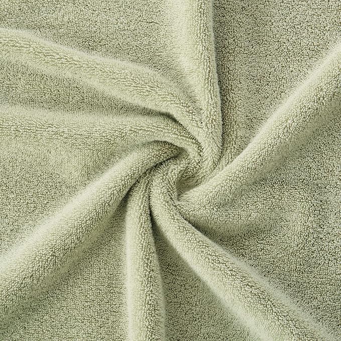 COZYART Sage Green Hand Towels for Bathroom 4 Pcs, 13x30 Cotton Guest Hands Towel Set Super Soft Absorbent Durable 650 GSM for Daily Use