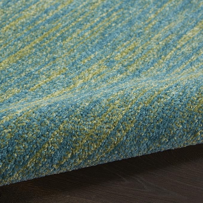Nourison Home Nourison Essentials Blue Green 7' x 10' Area Rug - Easy Clean, Non Shedding, Bed Room, Living Room, Dining Room, Kitchen (7' x 10')