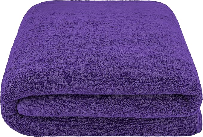 Cotton Paradise 100% Cotton 40x80 Oversized Bath Sheet, Extra Large Turkish Bath Towels for Bathroom, Purple Bathsheet