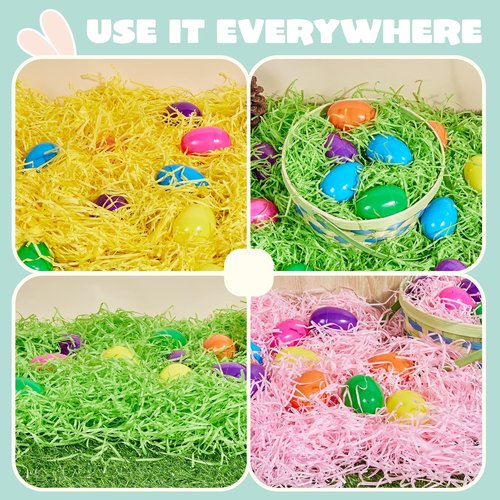 JOYIN Crinkle Cut Easter Grass - Recyclable Paper Shred Filler for Gift Wrapping & Party Decor | 280g (10 oz)
