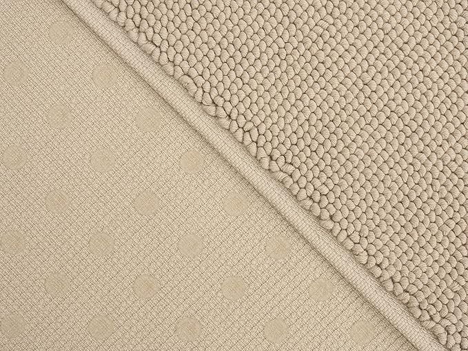 Cotton Paradise 100% Cotton Turkish Bathmat Rug, Soft Absorbent Quick Dry Non Slip, 20x34 Bathmat Rug, Beige