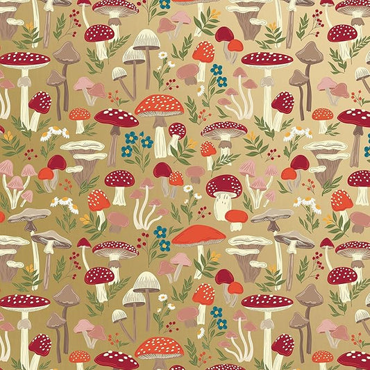 Jillson Roberts Gift Wrap, Mushroom Forest (8 Rolls 5 feet x 30 inches)