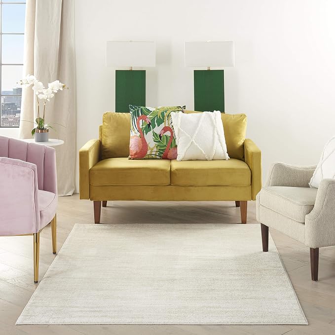 Nourison Home Nourison Essentials Ivory Beige 5' x 8' Area Rug - Easy Clean, Non Shedding, Bed Room, Living Room, Dining Room, Kitchen (5' x 8')