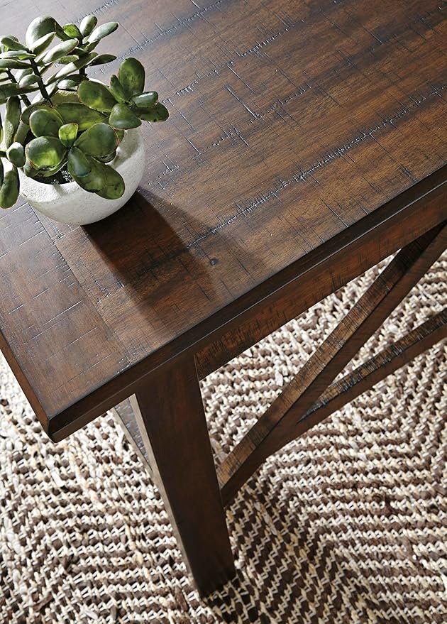 Signature Design by Ashley Baldridge Rustic Home Office Desk, Distressed Brown
