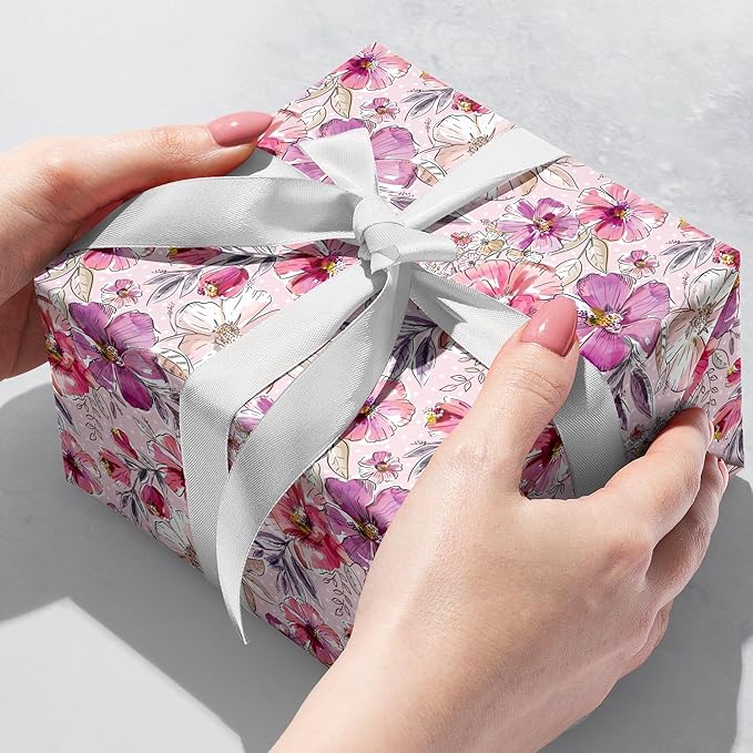 Jillson Roberts Gift Wrap, Fabulous Floral (8 Rolls 5 feet x 30 inches)