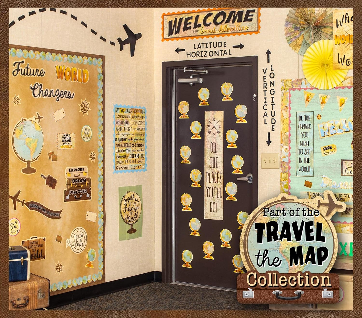 Teacher Created Resources Mini Airplane Stickers - Travel The Map Design | 1" Size, 120 Count
