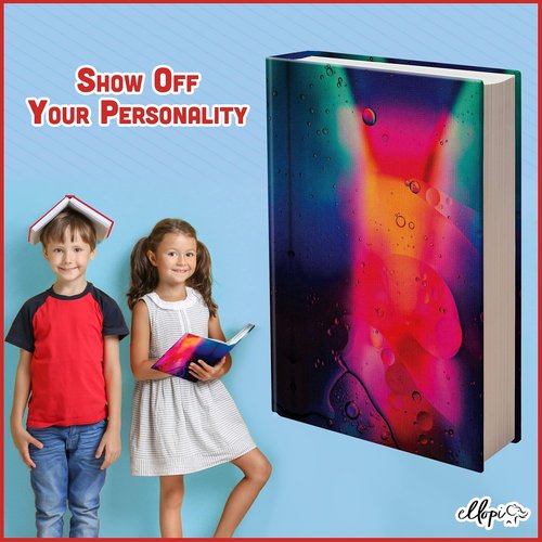 Fun Design Book Cover by [Brand Name] - Stretchable Jumbo Jacket Fits Most Hardcover Textbooks Up to 9 x 11 | Washable & Reusable School Supply