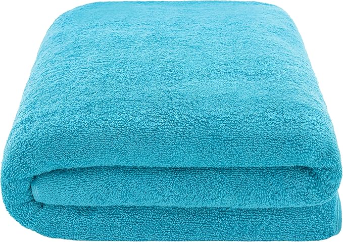 Cotton Paradise 100% Cotton Turkish Towel, Soft Absorbent Quick Dry, 40x80 Oversized Bath Sheet Towel, Ocean Aqua