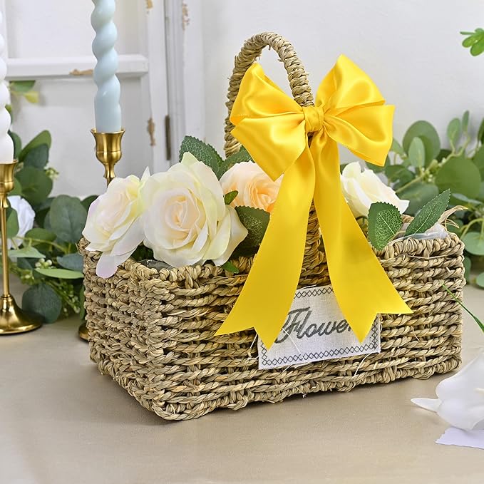 Double Face Maize Yellow Satin Ribbon 2 inch X 25 Yards Polyester Maize Yellow Ribbon for Gift Wrapping Very Suitable for Weddings Party Hair Bow Invitation Decorations and More