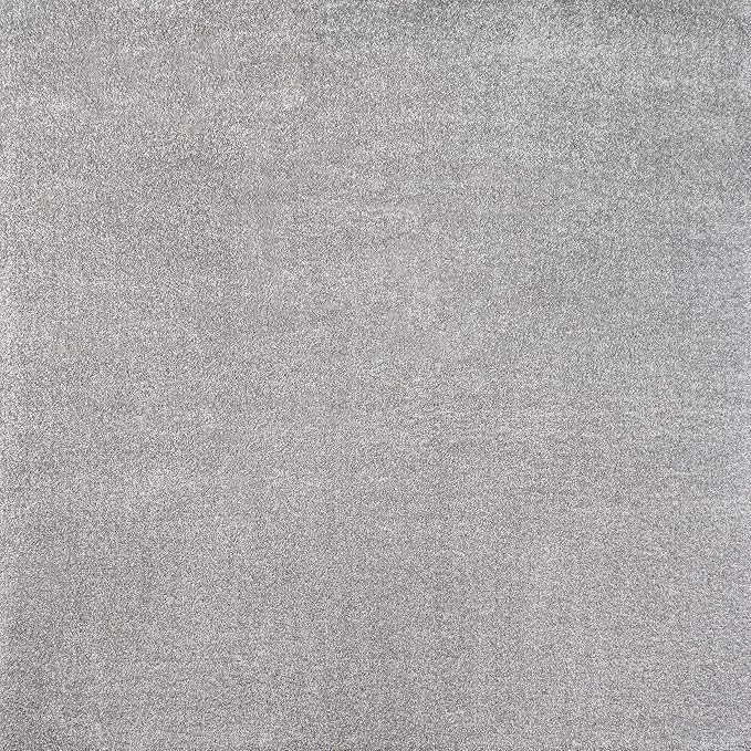 JONATHAN Y Haze Solid Low-Pile Light Gray 5x5 Square Indoor Area Rug, Coastal,Bohemian,Minimalist,Classic, Easy-Cleaning for Living Room,Bedroom,Kitchen,Pet Friendly,Non-Shedding (SEU100K-5SQ)