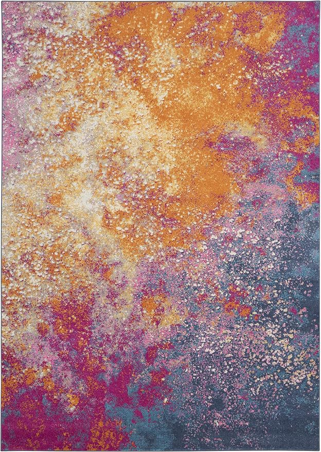 Nourison Home Passion Sunburst 10' x 14' Area Rug, Modern, Abstract, Easy-Cleaning, Non-Shedding, Bedroom, Living Room, Dining Room, Kitchen